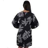 Stylish Women Casual Printed Full Seelve Above Knee Length Shirt Dress-thumb2