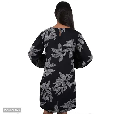 Stylish Women Casual Printed Full Seelve Above Knee Length Shirt Dress-thumb3