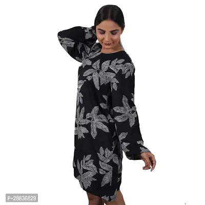 Stylish Women Casual Printed Full Seelve Above Knee Length Shirt Dress-thumb4