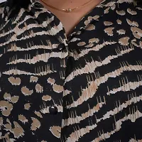Stylish Women Casual Animal Printed Full Sleeve Western Shirt Dress-thumb4
