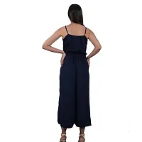 women's casual cotton sleeveless v neck jumpsuit-thumb2