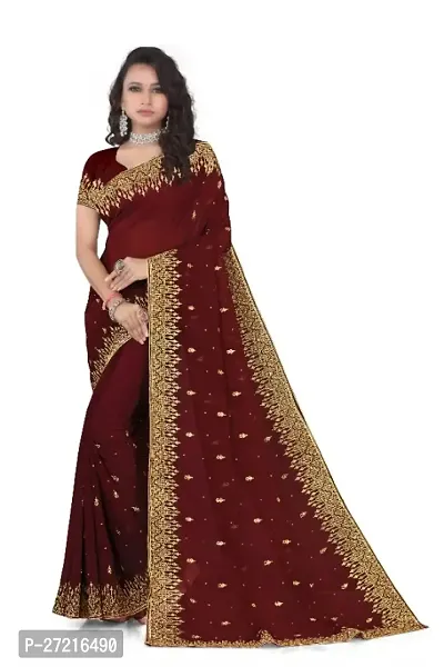 Heavy Embroidery saree