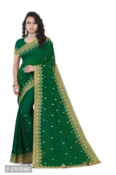 Heavy Embroidery saree-thumb0