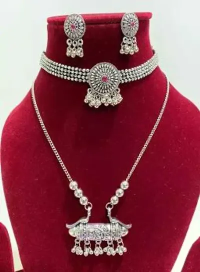 Silver Alloy Combo Jewellery Sets