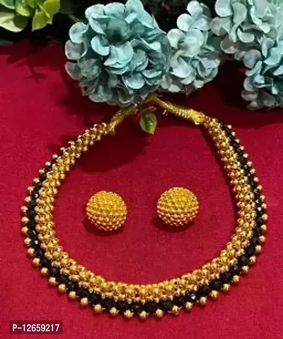 Stylish Golden Alloy Jewellery Set For Women-thumb0