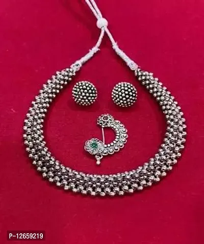 Stylish Silver Alloy Jewellery Set For Women-thumb0