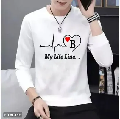 Reliable White Cotton Blend Printed Round Neck Tees For Men-thumb0