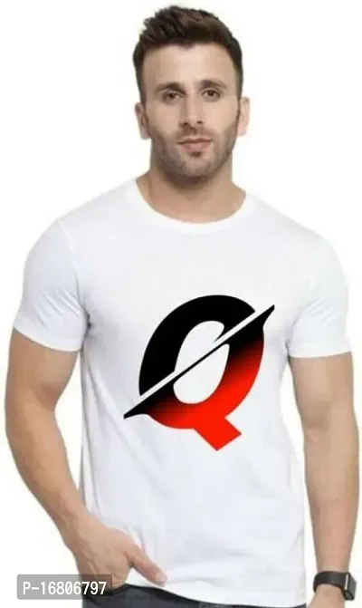 Reliable White Cotton Blend Printed Round Neck Tees For Men-thumb0