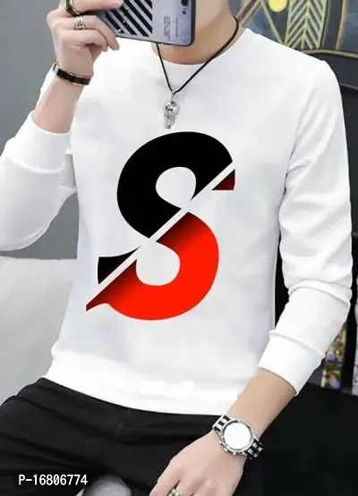 Reliable White Cotton Blend Printed Round Neck Tees For Men-thumb0