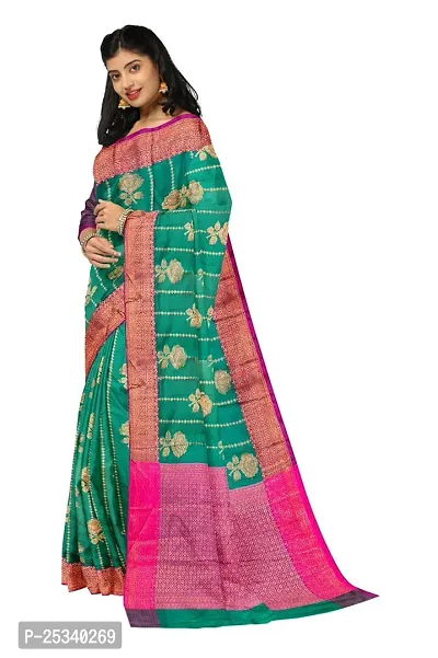 Stylish Banarasi Silk Zari Woven Design Saree with Blouse Piece-thumb2