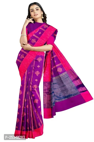 Stylish Banarasi Silk Zari Woven Design Saree with Blouse Piece