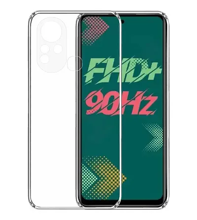 RRTBZ Soft Silicone Transparent Back Cover Compatible for Infinix Hot 11s with Screen Guard
