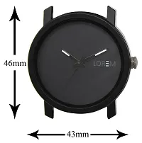 Stylish Synthetic Leather Black Round Casual Watch For Men-thumb3