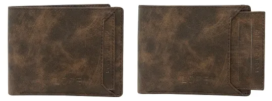 Stylish Brown Textured Artificial Leather Wallet (8 Card Slots)-thumb1