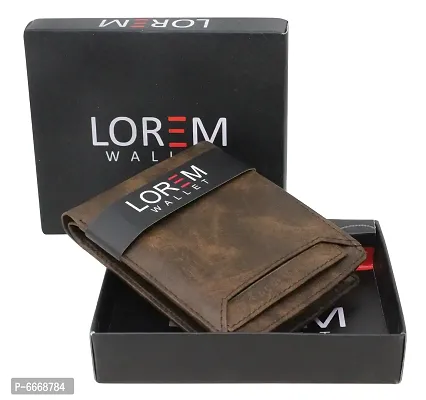Stylish Brown Textured Artificial Leather Wallet (8 Card Slots)-thumb0