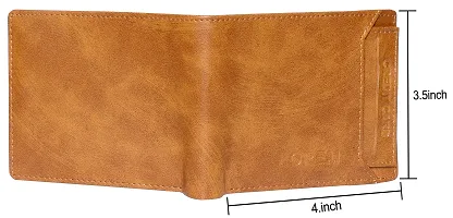 Stylish Orange Textured Artificial Leather Wallet For Men(8 Card Slots)-thumb3