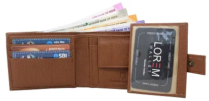 Stylish Brown Textured Artificial Leather Wallet For Men(7 Card Slots)-thumb2