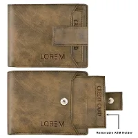 Stylish Brown Textured Artificial Leather Wallet For Men(7 Card Slots)-thumb1