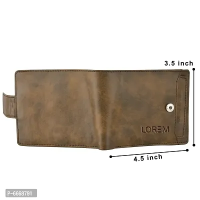 Stylish Brown Textured Artificial Leather Wallet For Men(7 Card Slots)-thumb4