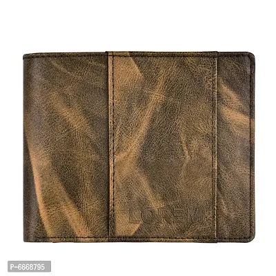 Stylish Tan Textured Artificial Leather Wallet For Men(5 Card Slots)-thumb2