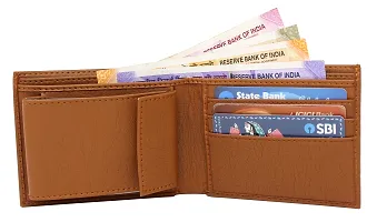 Stylish Brown Textured Artificial Leather Wallet For Men(9 Card Slots)-thumb2