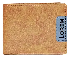 Stylish Tan Textured Artificial Leather Wallet For Men(3 Card Slots)-thumb1