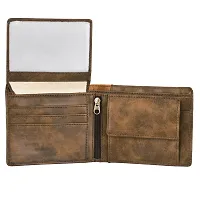 Stylish Brown Textured Artificial Leather Wallet For Men(7 Card Slots)-thumb2