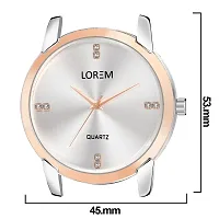 LOREM Stylish Synthetic Leather White Dial Round Watch For Men-LR97-thumb4