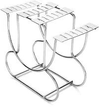 STRONGER STORE Cutlery Rack for Dining Table Stainless Steel | Cutlery Stand for Kitchen | Cutlery Holder (Square) (20 cm) (Holds 24 Spoons & Forks) (spoon & fork not included box) (Oval)-thumb4