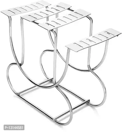 STRONGER STORE Cutlery Rack for Dining Table Stainless Steel | Cutlery Stand for Kitchen | Cutlery Holder (Square) (20 cm) (Holds 24 Spoons & Forks) (spoon & fork not included box) (Oval)-thumb5