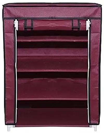 Home Storage Multipurpose 4 Shelves Folding Shoe Rack