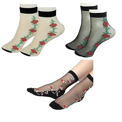 Herbal Aid Reusable Washable floral socks- Pack of - 003_