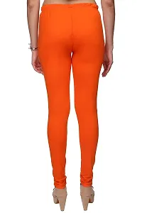 AR fashion Women's Regular Fit Churidar Leggings Orange-thumb2