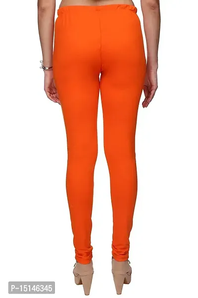 AR fashion Women's Regular Fit Churidar Leggings Orange-thumb3