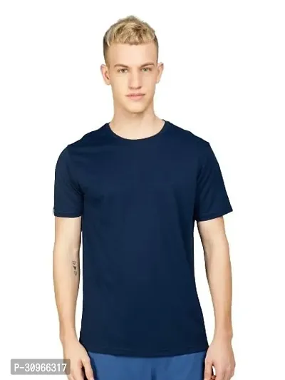 Round Neck Solid Regular Fit T-Shirt-thumb0