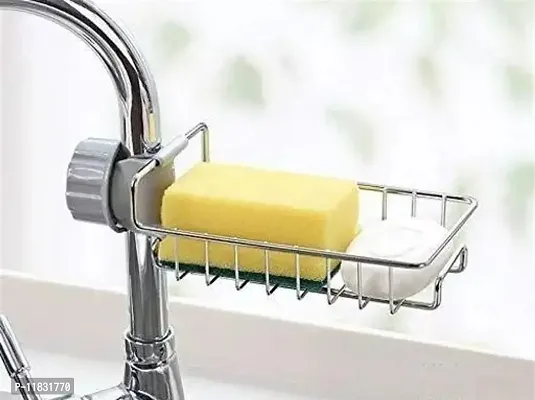 Kitchen Sink Caddy Storage Organizer Drainer Caddy For Dishwashing Soap Sponge Holder Faucet Storage Rack