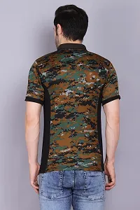 AXOLOTL Military Style Dry Fit Polo Collar Polyester T-Shirt for Men (X-Large) Multicolour-thumb1