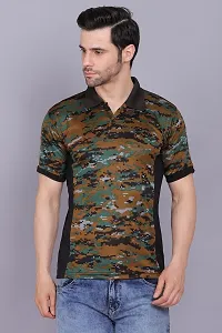 AXOLOTL Military Style Dry Fit Polo Collar Polyester T-Shirt for Men (X-Large) Multicolour-thumb4