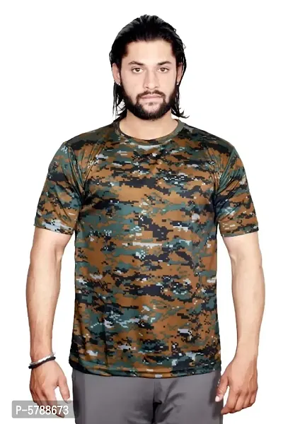 AXOLOTL Army Style Polyester Sport Fabric T-shirt for men