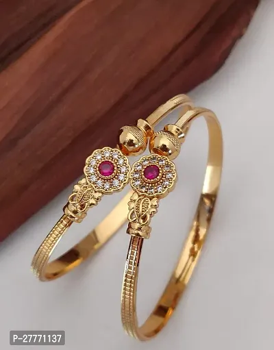 High Gold Plated Adjustable Wearable Bangles
