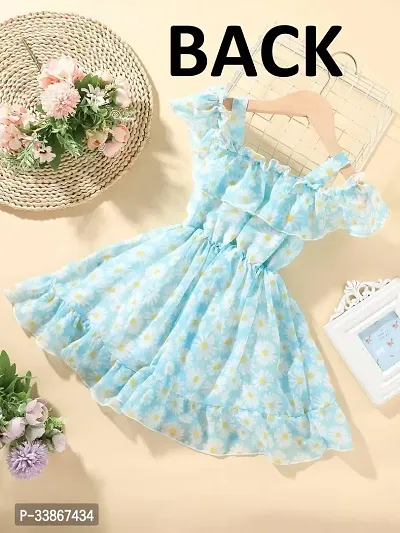 Cute Georgette Floral Printed Frock Dress for Kids-thumb2