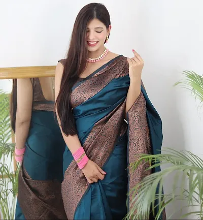 Fancy Art Silk Saree with Blouse Piece for Women