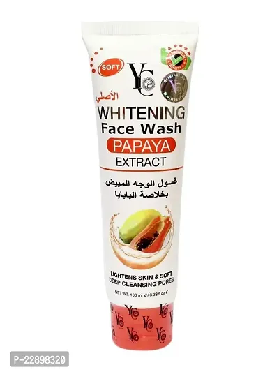 YC Whitening Face Wash for Oily Skin Enriched with Papaya Clears Clogged Pores Exfoliates Gently YC689-100ml