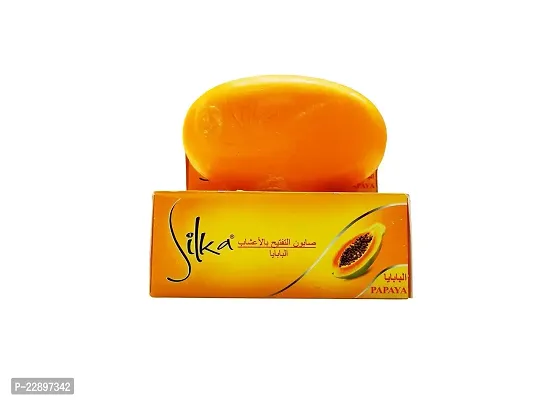 Silka Skin Whitening Soap, Papaya, 135g-thumb2