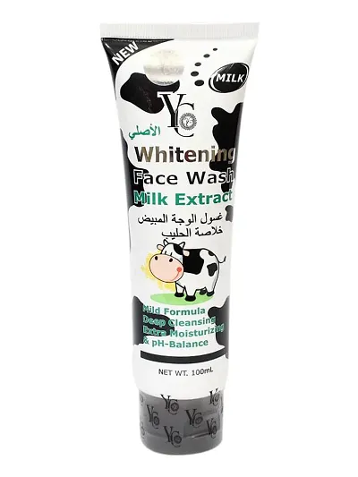 YC Whitening Face Wash for Oily Skin Enriched with Milk Moisturizes Skin Clears Clogged Pores Exfoliates Gently YC234-100 ml (Pack of 1)