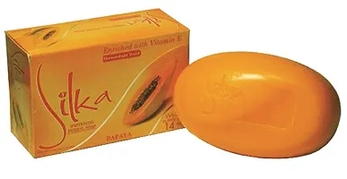 SILKA PAPAYA WHITENING SOAP 135gm (Pack of 2)-thumb1