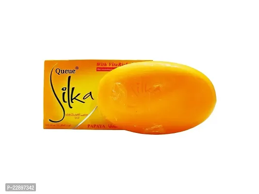 Silka Skin Whitening Soap, Papaya, 135g-thumb5