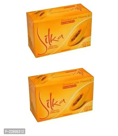 SILKA PAPAYA WHITENING SOAP 135gm (Pack of 2)-thumb0