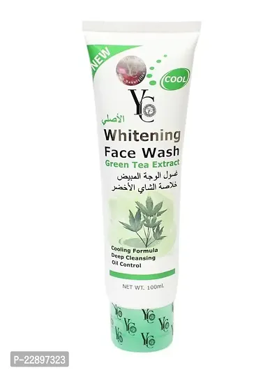 YC Whitening Face Wash for Oily Skin Enriched with Green Tea Clears Clogged Pores Exfoliates Gently YC229-100 ml (Pack of 1)