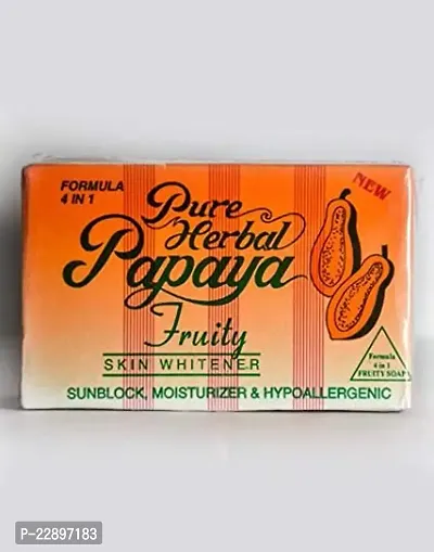 Simi, Pure Herbal Papaya Fruity 4 In 1 Skin Whitening Soap (135 g)-thumb2